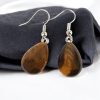 Tiger eye drop fülbevaló