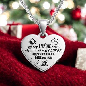 Ajándék barátnőnek - 316L nemesacél nyaklánc (Egy nap barátok nélkül)