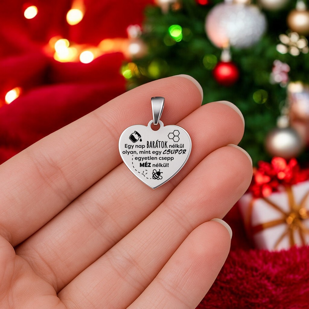 Ajándék barátnőnek - 316L nemesacél nyaklánc (Egy nap barátok nélkül) - Image 4