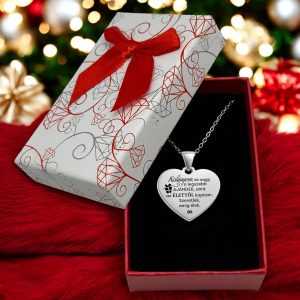 Alternative view of Ajándék a lányodnak - 316L nemesacél nyaklánc (Te vagy a legszebb ajándék)