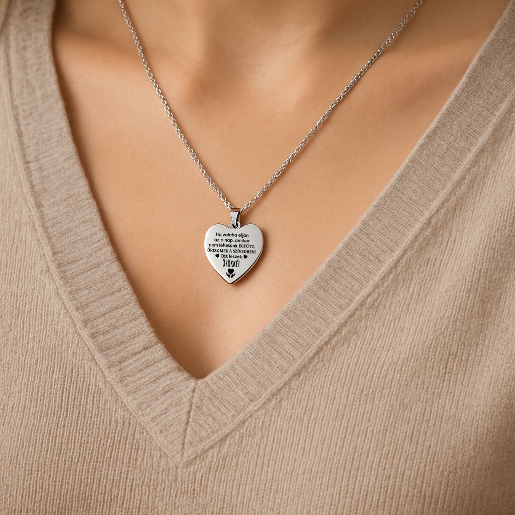 Ajándék a lányodnak - 316L nemesacél nyaklánc (Ha valaha eljön az a nap) - Image 3