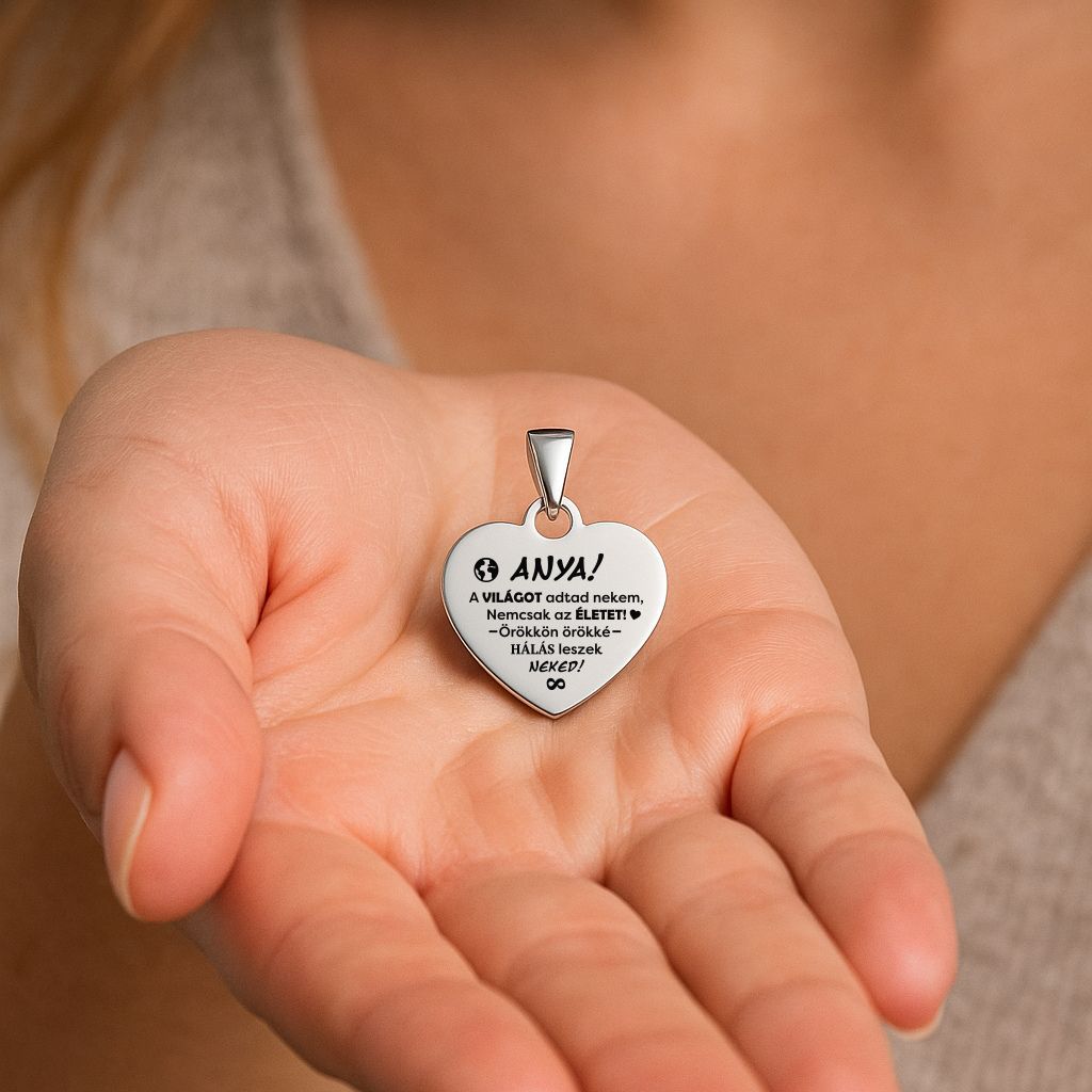 Ajándék édesanyádnak - 316L nemesacél nyaklánc (A Világot adtad nekem) - Image 6