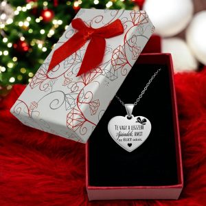 Alternative view of Ajándék a párodnak - 316L nemesacél nyaklánc (Te vagy a legszebb ajándék)