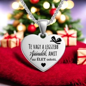 Ajándék a párodnak - 316L nemesacél nyaklánc (Te vagy a legszebb ajándék)
