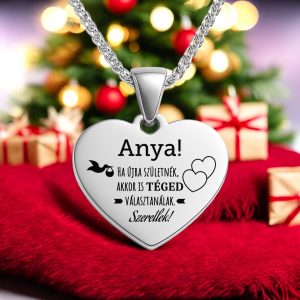 Ajándék édesanyádnak - 316L nemesacél nyaklánc (Ha újra születnék)