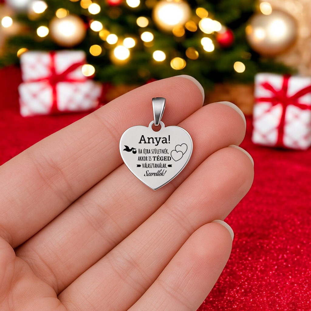 Ajándék édesanyádnak - 316L nemesacél nyaklánc (Ha újra születnék) - Image 4