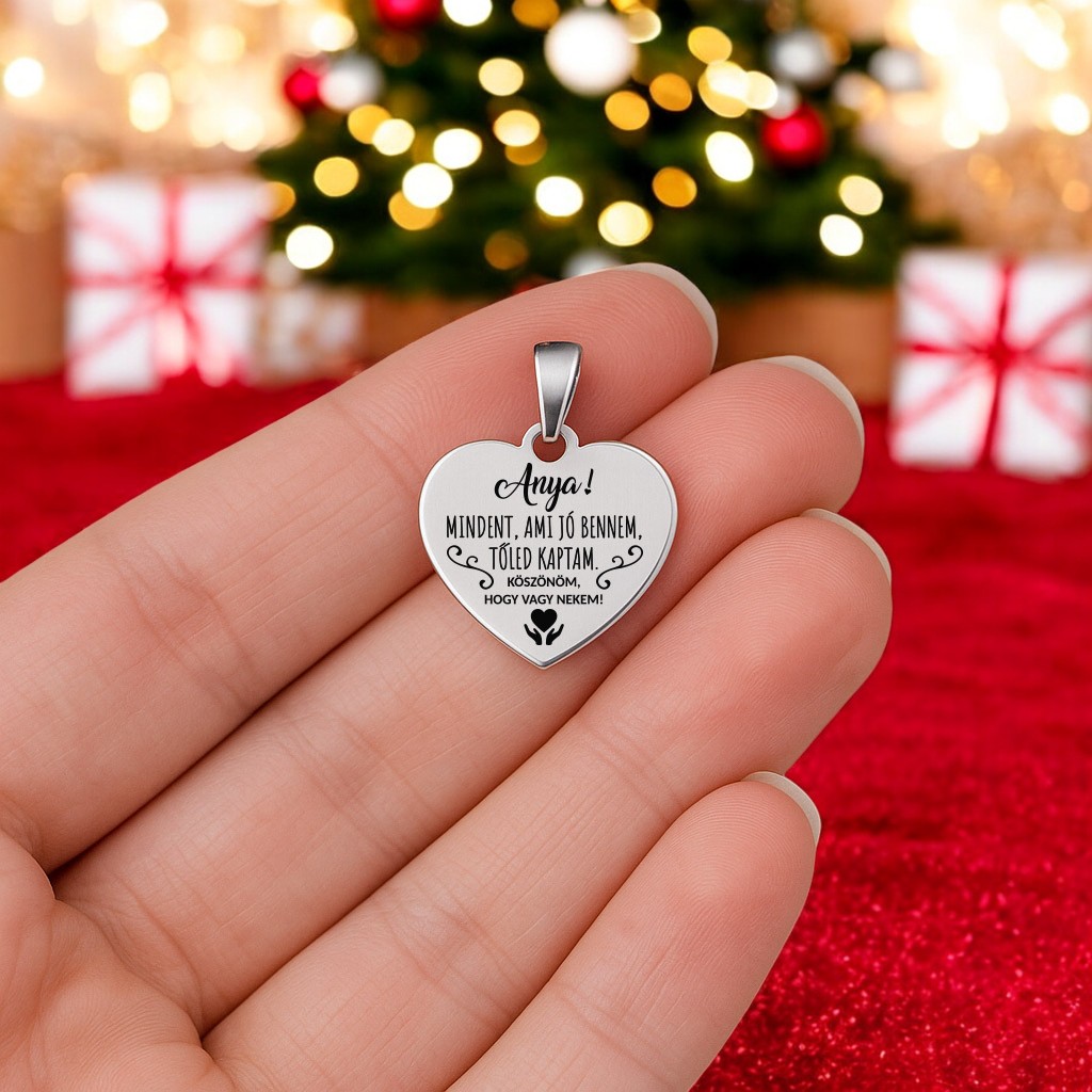 Ajándék édesanyádnak - 316L nemesacél nyaklánc (Mindent, ami jó bennem) - Image 4