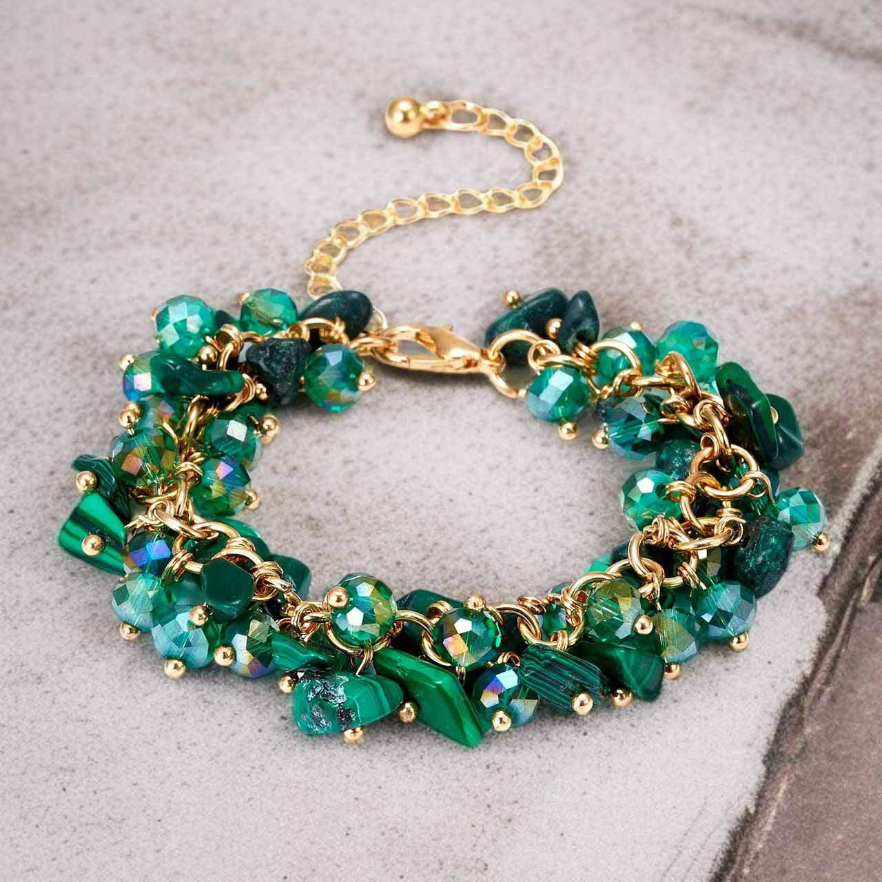 Zöld Istennő - állítható karkötő