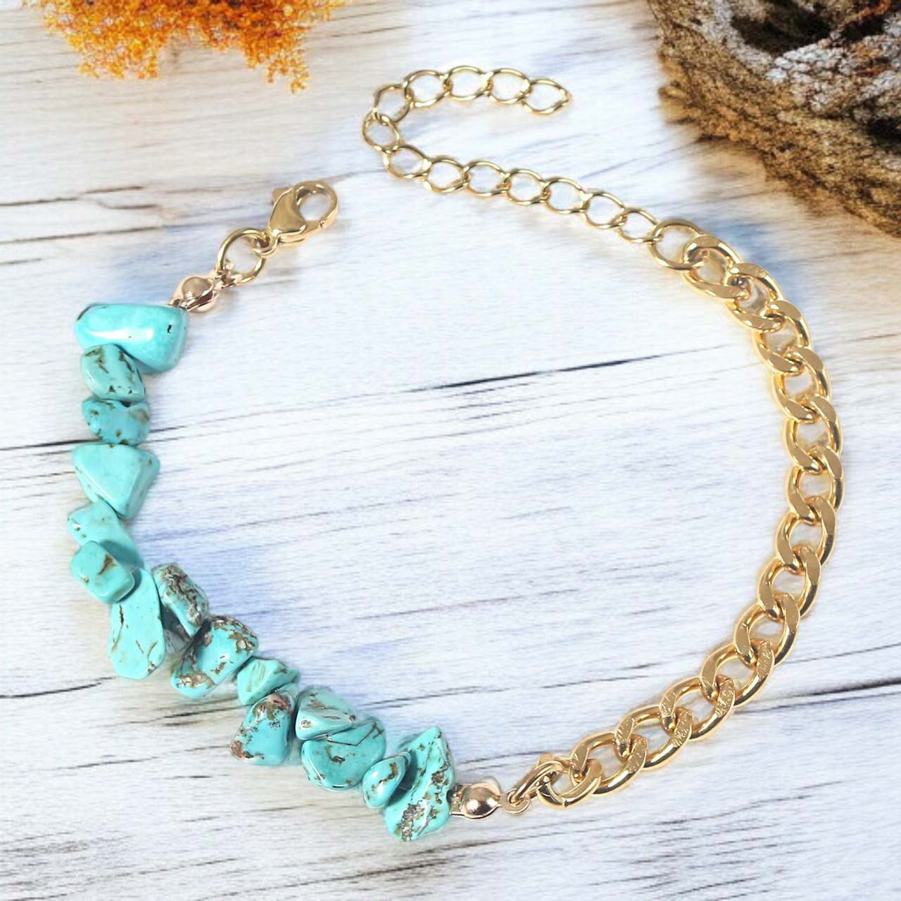 Türkiz Egyensúly - állítható karkötő