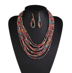 Színek Harmóniája - Nyaklánc fülbevaló szett (színes)