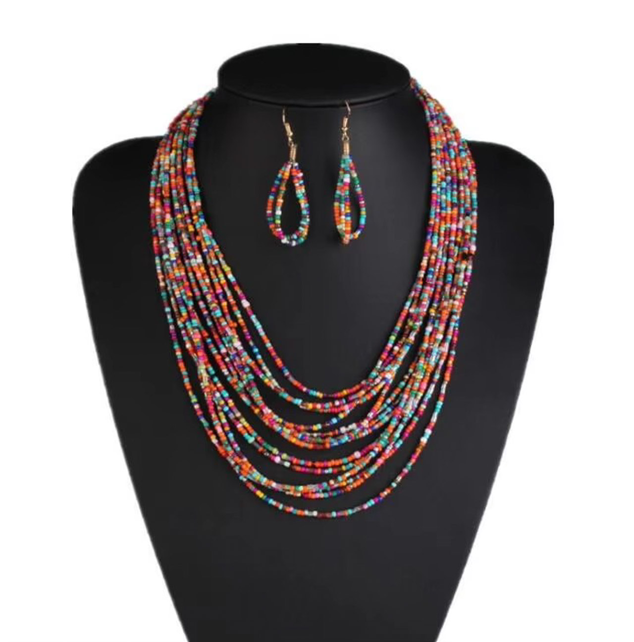 Színek Harmóniája - Nyaklánc fülbevaló szett (színes)