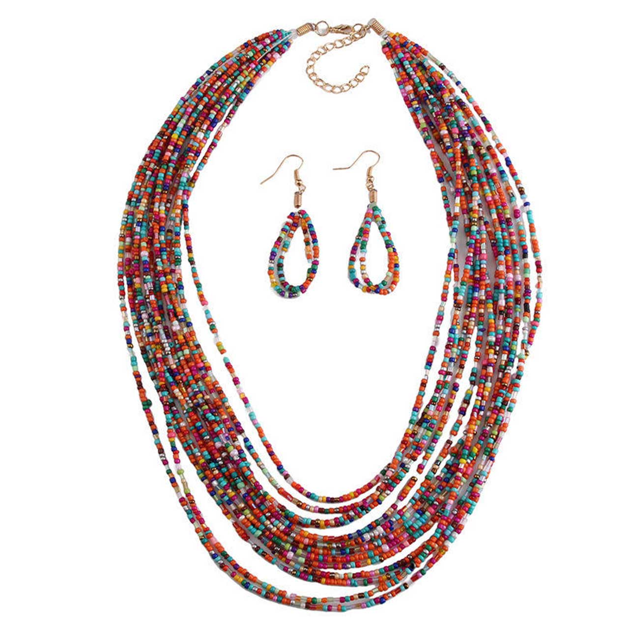 Színek Harmóniája - Nyaklánc fülbevaló szett (színes) - Image 2