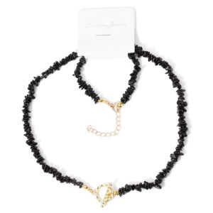 Fekete Elegancia - nyaklánc/karkötő szett