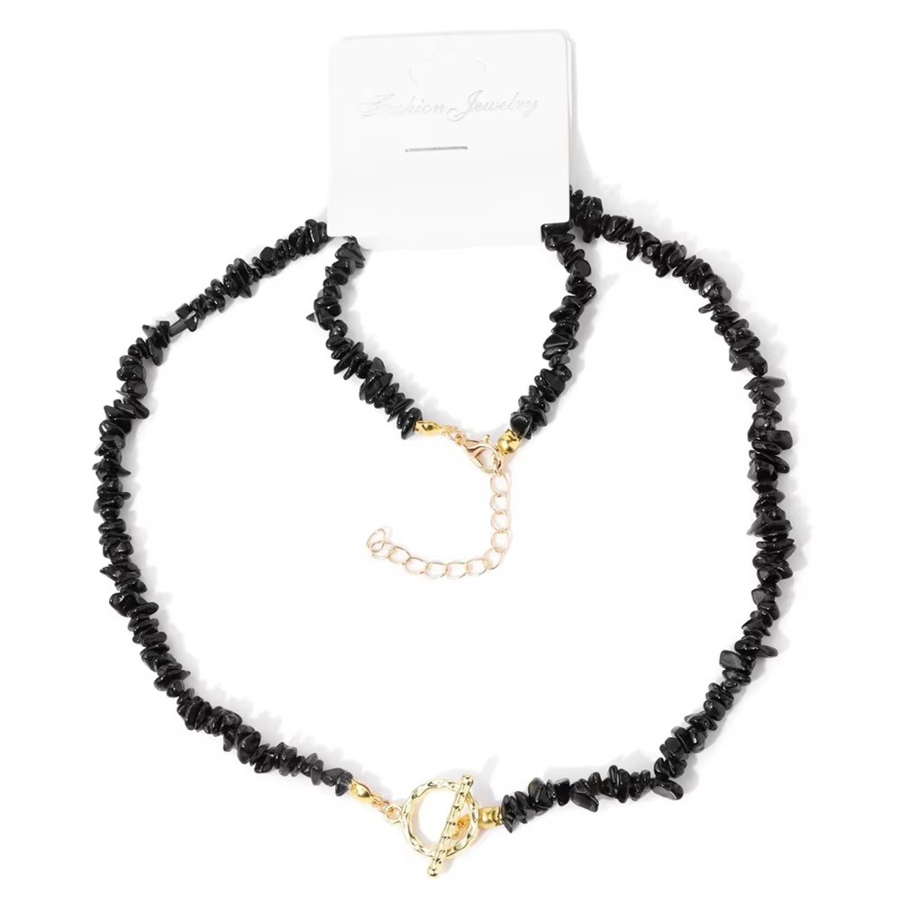 Fekete Elegancia - nyaklánc/karkötő szett