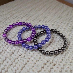 Belső erő – Ametiszt, Lapis és Obszidián karkötő szett